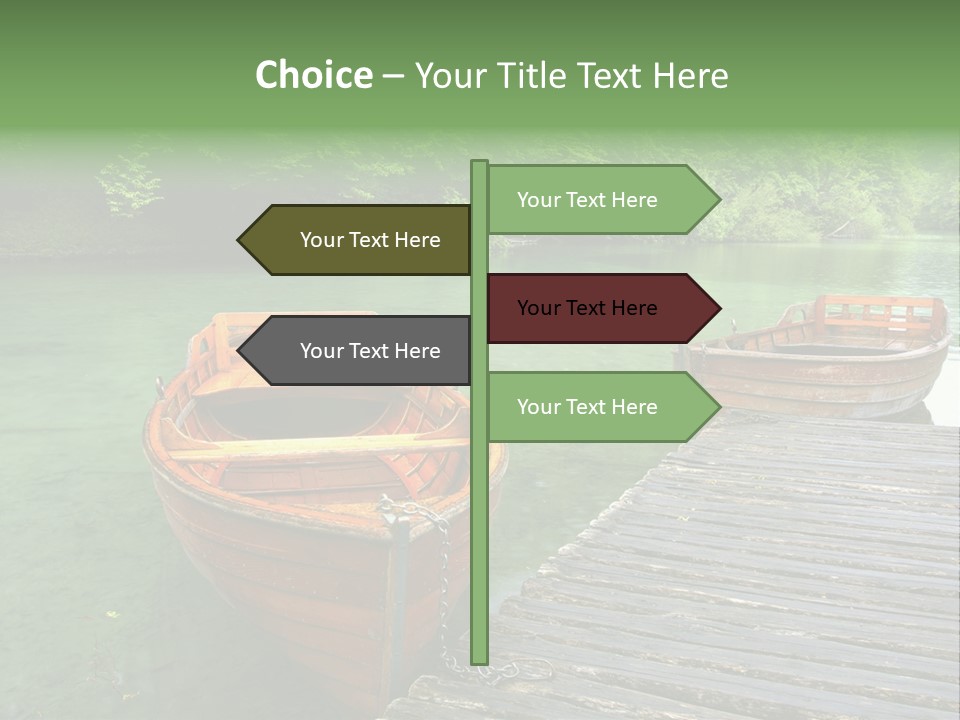 Trees Row Blue PowerPoint Template