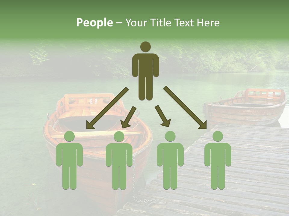 Trees Row Blue PowerPoint Template