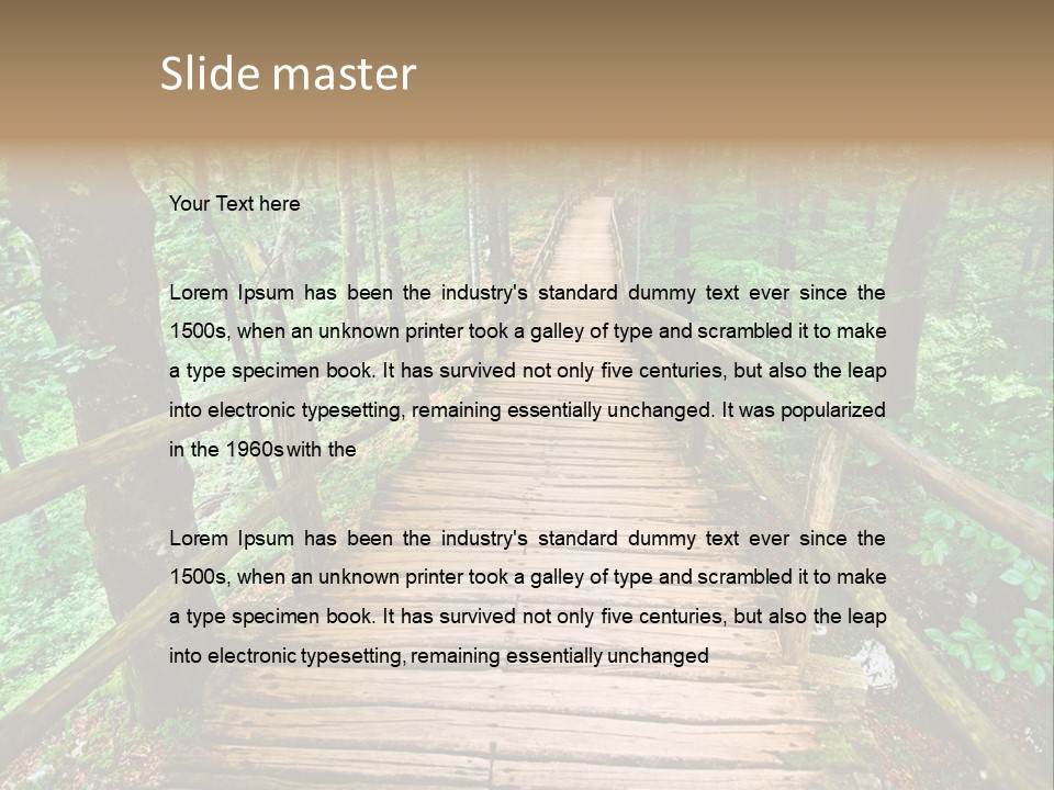 Forest Boardwalk PowerPoint Template