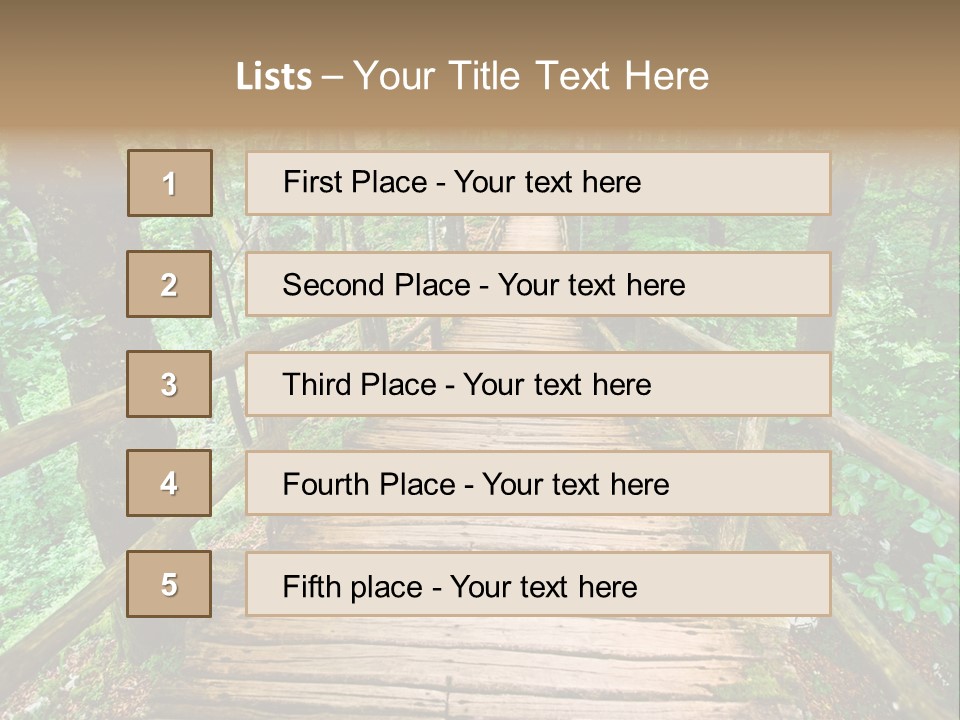 Forest Boardwalk PowerPoint Template