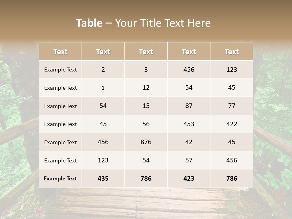 Forest Boardwalk PowerPoint Template