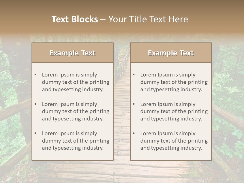 Forest Boardwalk PowerPoint Template