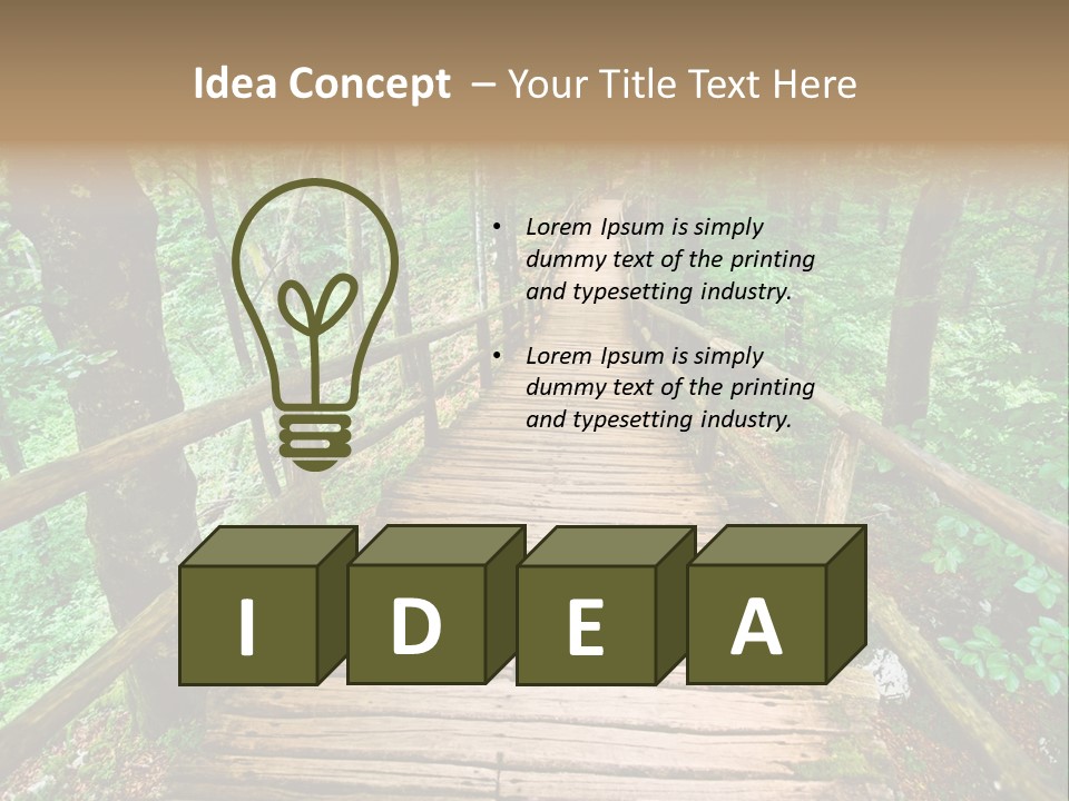 Forest Boardwalk PowerPoint Template