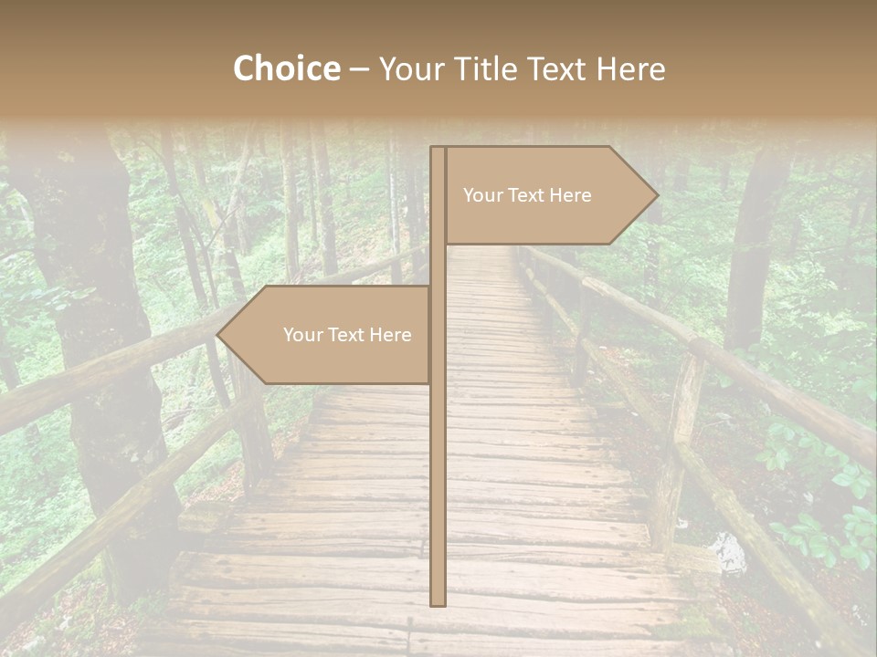 Forest Boardwalk PowerPoint Template