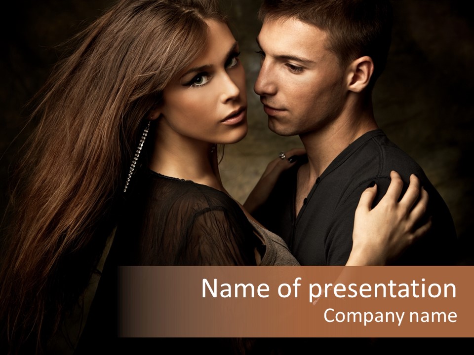 Couple Cuddling PowerPoint Template