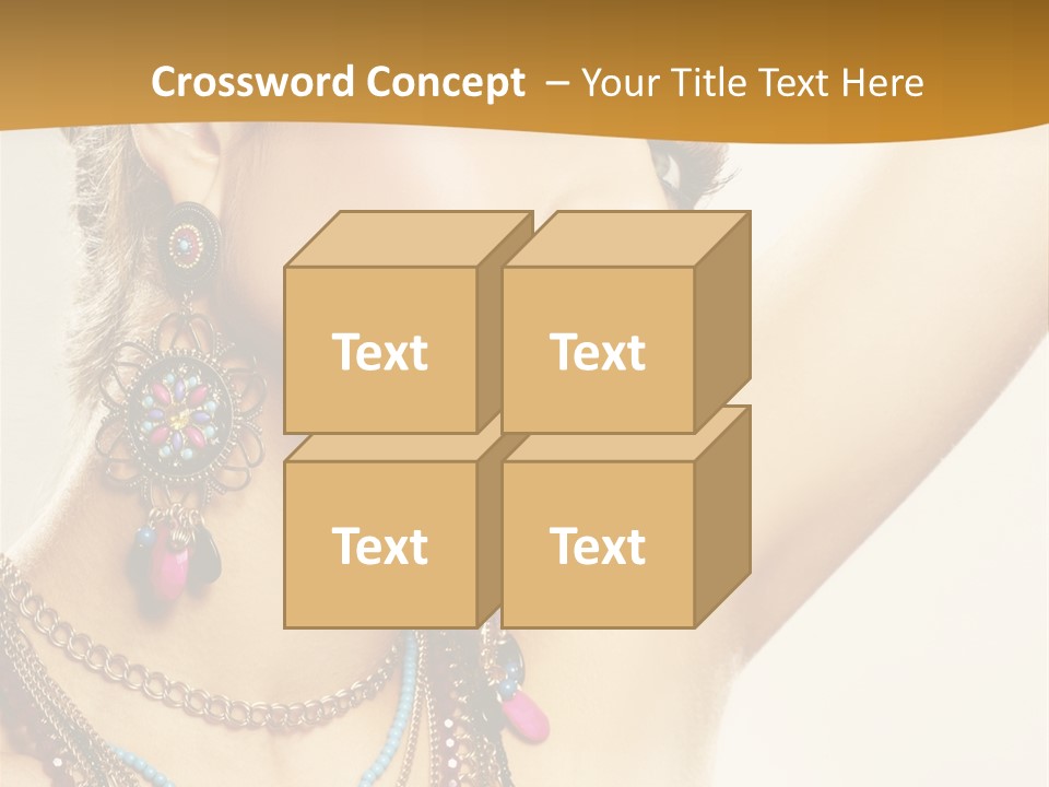 Woman With Jewelry PowerPoint Template