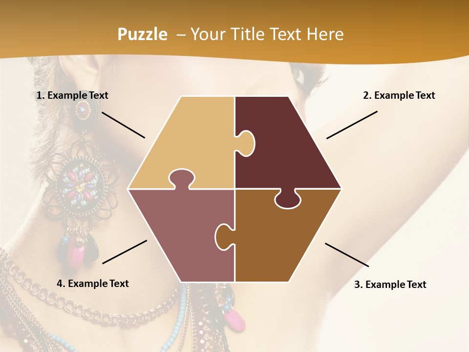 Woman With Jewelry PowerPoint Template