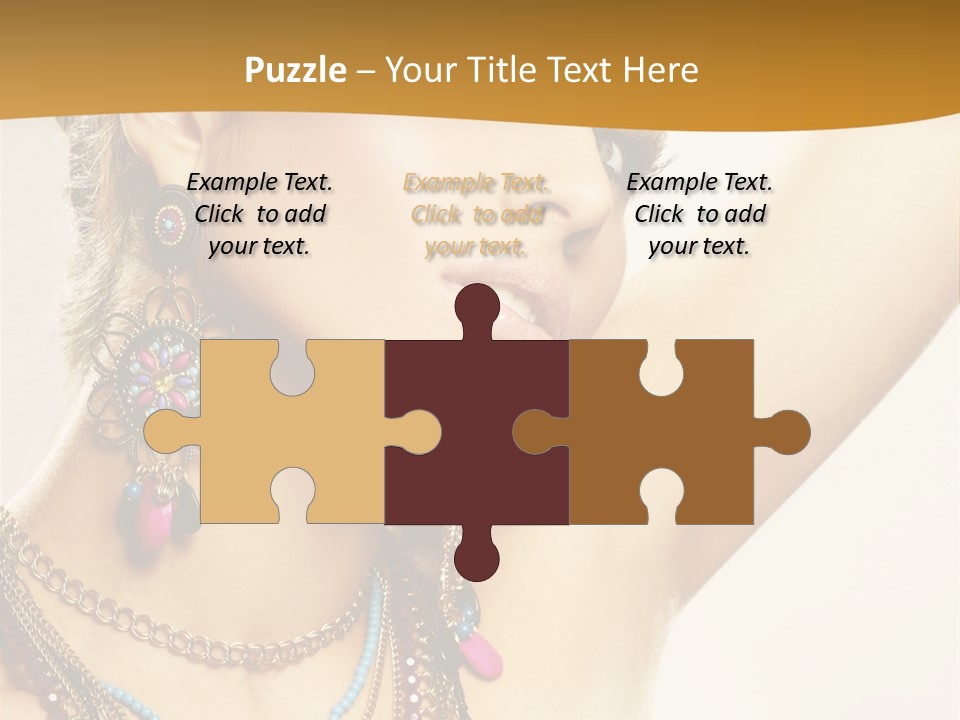 Woman With Jewelry PowerPoint Template