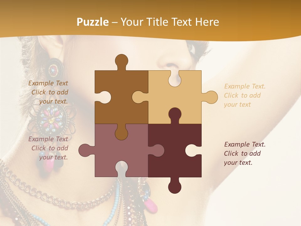 Woman With Jewelry PowerPoint Template