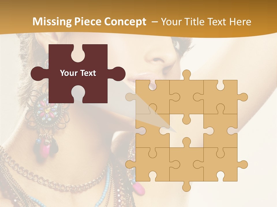 Woman With Jewelry PowerPoint Template