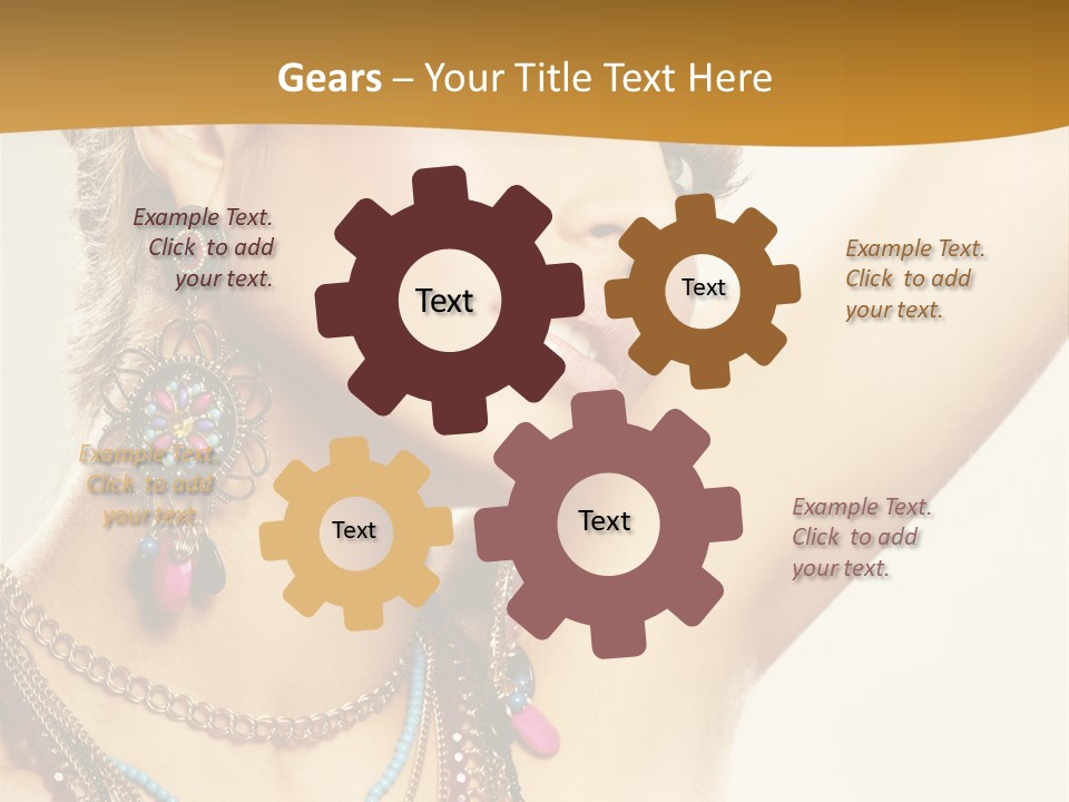 Woman With Jewelry PowerPoint Template