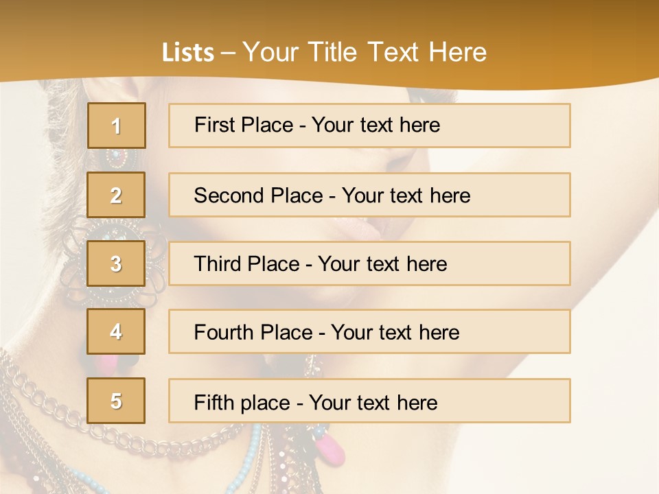 Woman With Jewelry PowerPoint Template