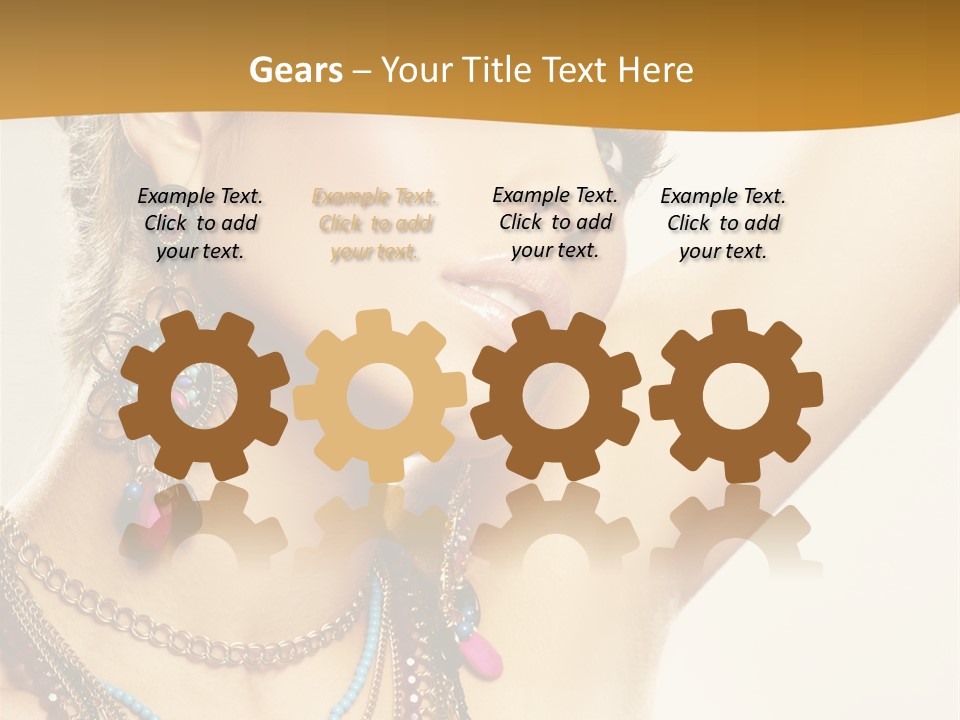 Woman With Jewelry PowerPoint Template