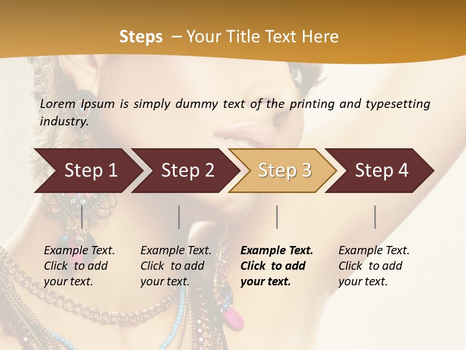 Woman With Jewelry PowerPoint Template