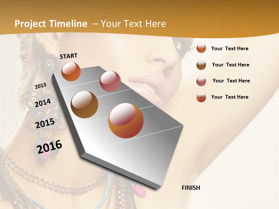 Woman With Jewelry PowerPoint Template