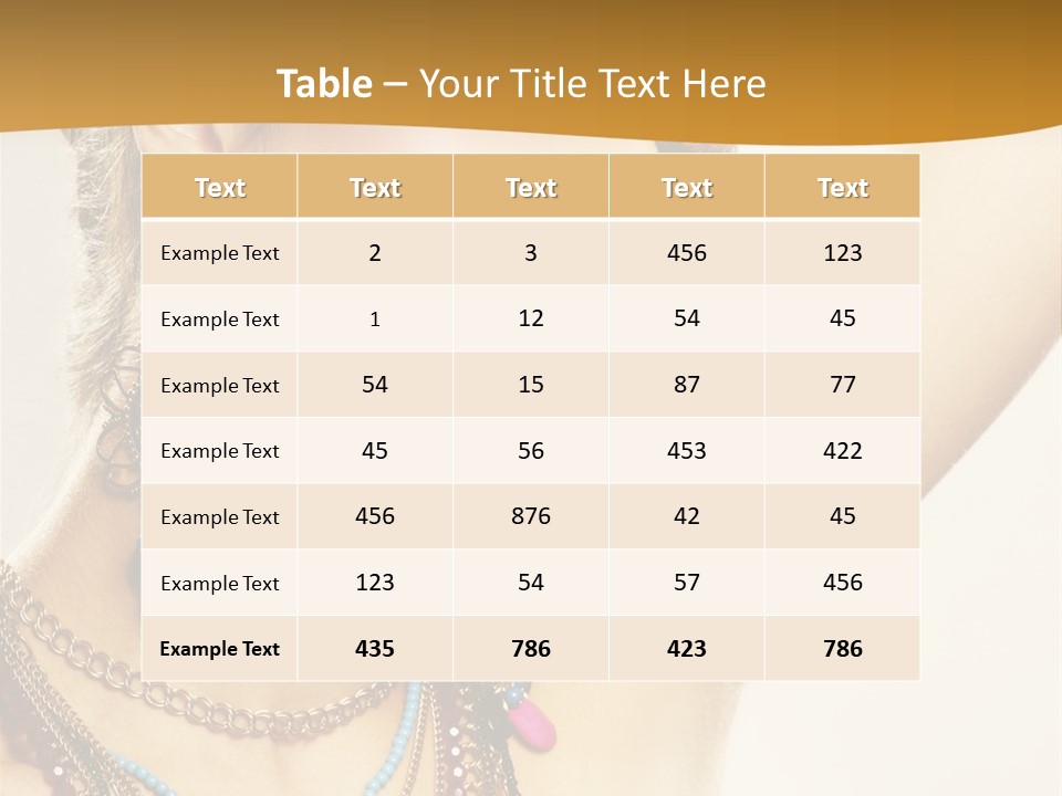 Woman With Jewelry PowerPoint Template