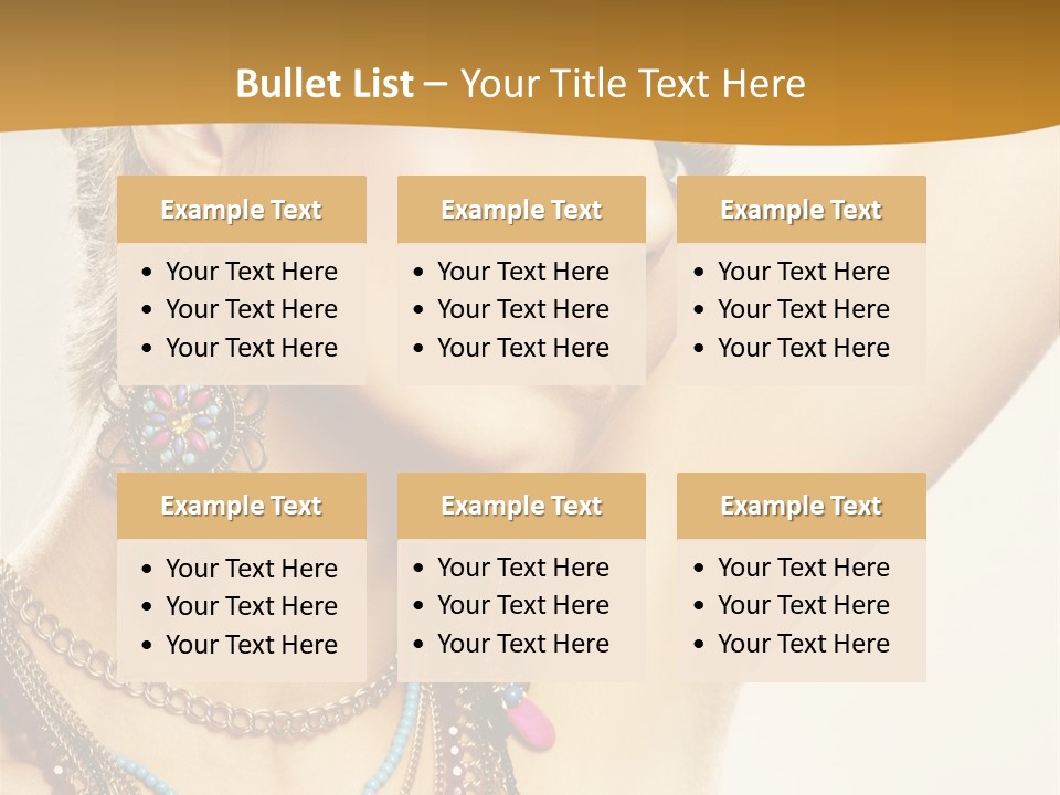 Woman With Jewelry PowerPoint Template