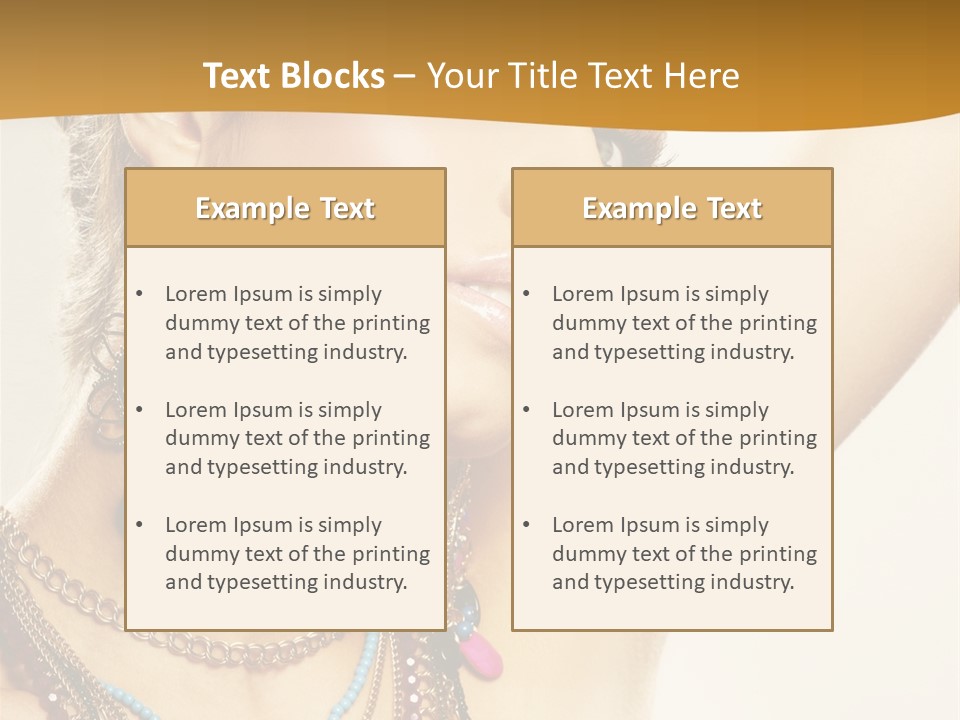 Woman With Jewelry PowerPoint Template