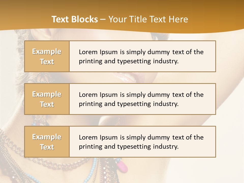 Woman With Jewelry PowerPoint Template