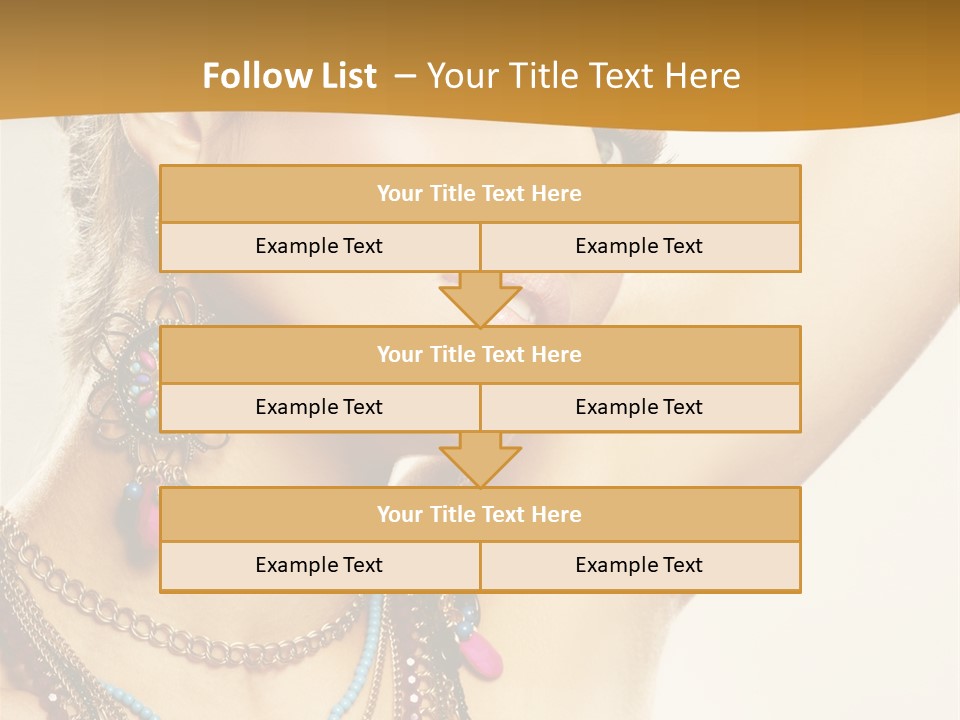 Woman With Jewelry PowerPoint Template