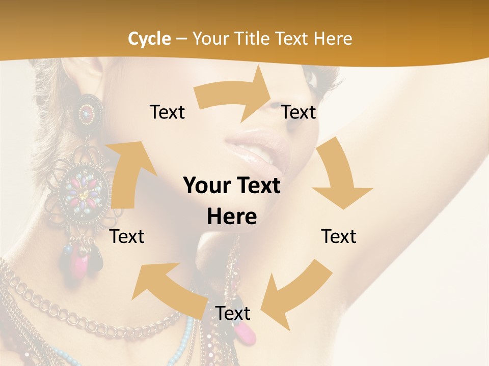 Woman With Jewelry PowerPoint Template