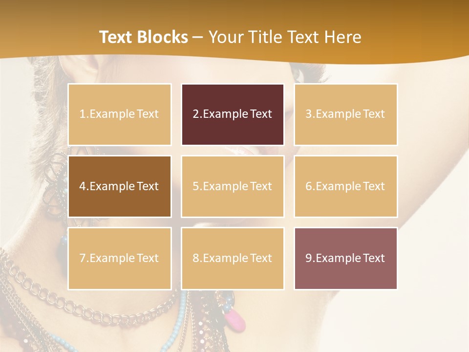 Woman With Jewelry PowerPoint Template