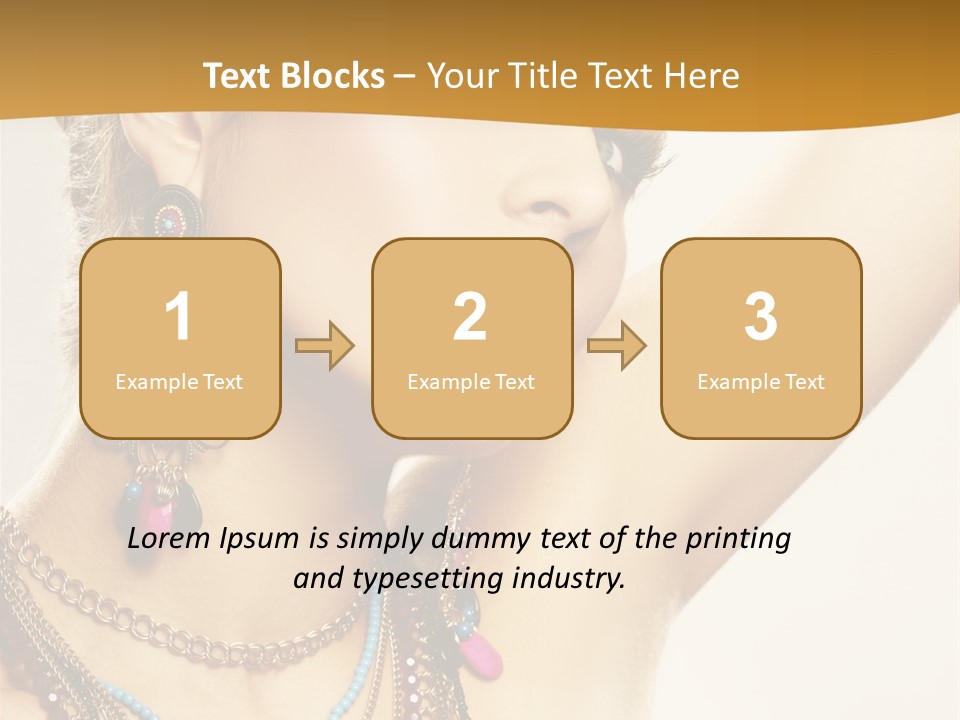 Woman With Jewelry PowerPoint Template