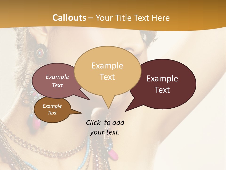 Woman With Jewelry PowerPoint Template