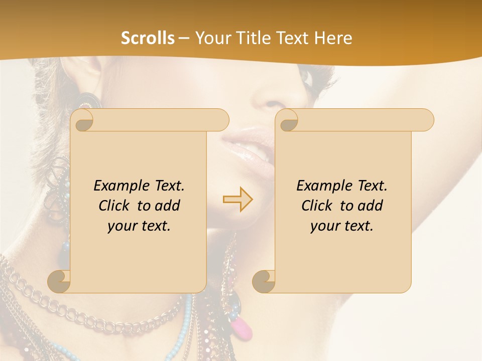 Woman With Jewelry PowerPoint Template