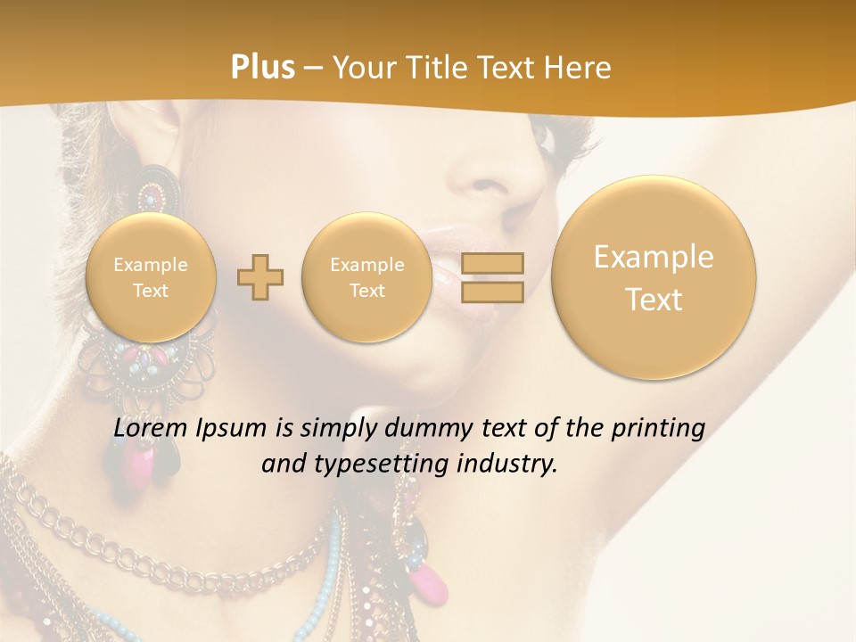 Woman With Jewelry PowerPoint Template