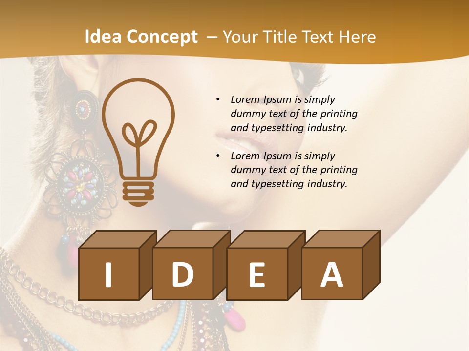 Woman With Jewelry PowerPoint Template