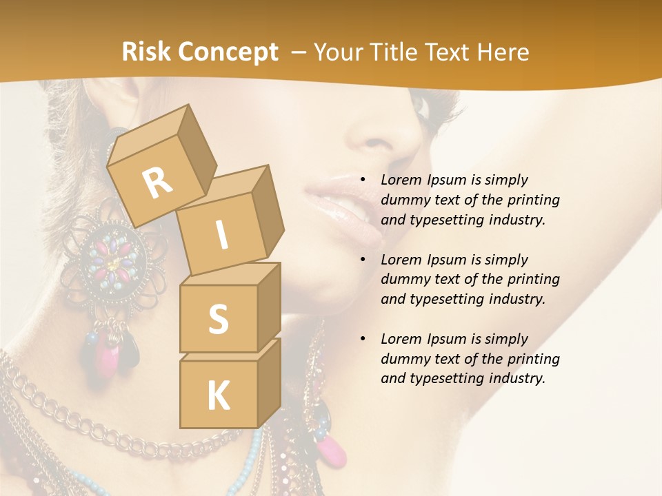 Woman With Jewelry PowerPoint Template