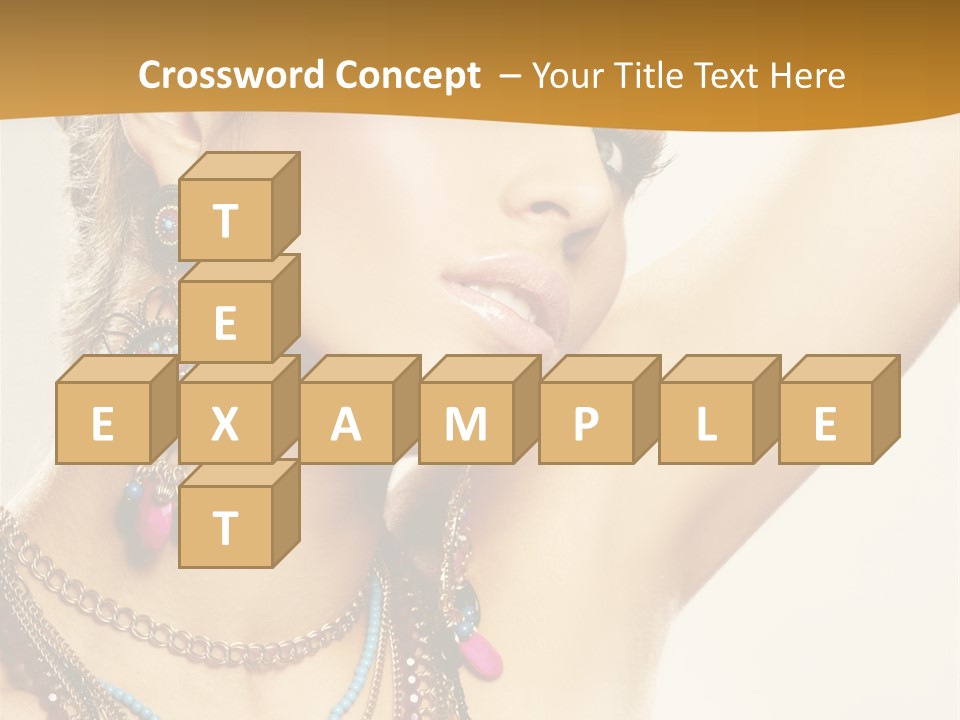 Woman With Jewelry PowerPoint Template