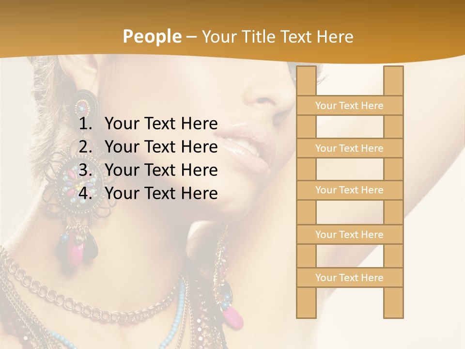 Woman With Jewelry PowerPoint Template
