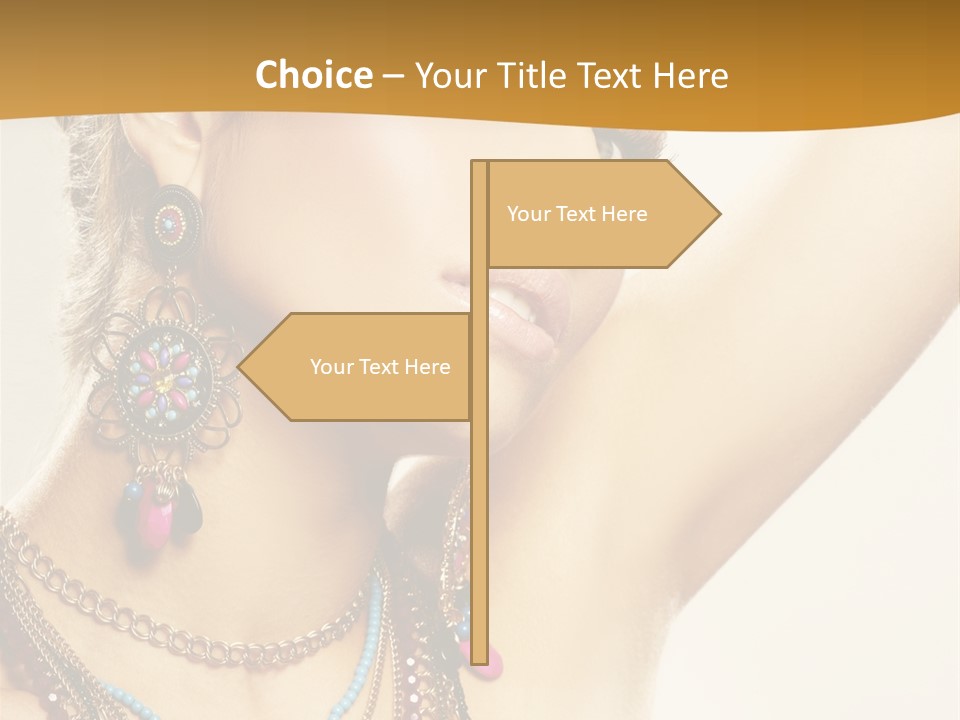 Woman With Jewelry PowerPoint Template