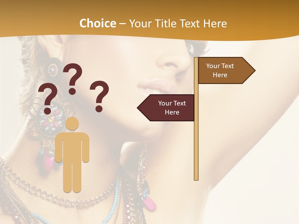 Woman With Jewelry PowerPoint Template