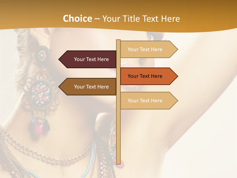 Woman With Jewelry PowerPoint Template