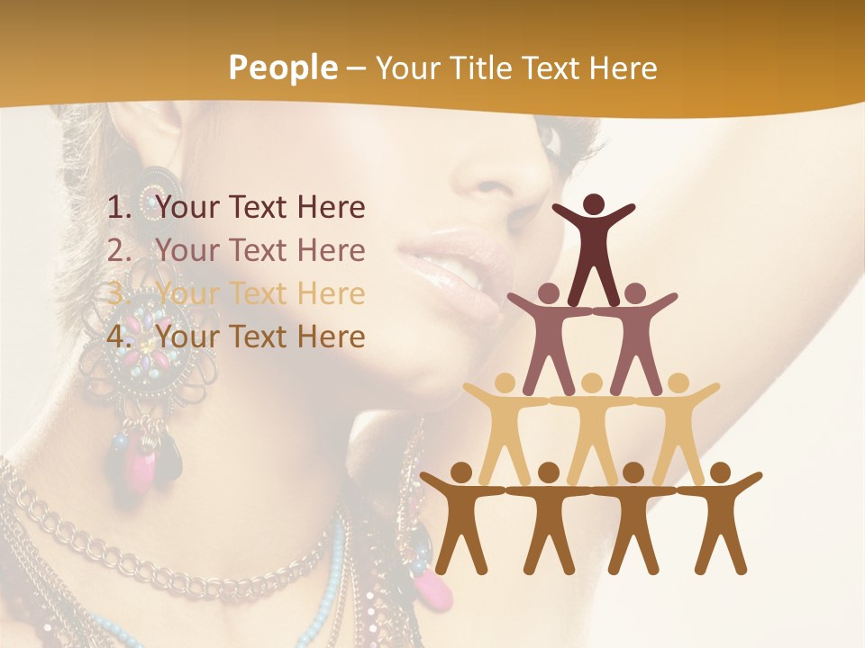 Woman With Jewelry PowerPoint Template