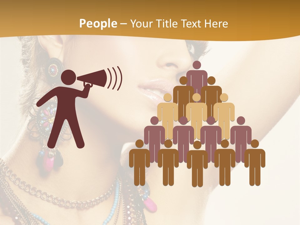 Woman With Jewelry PowerPoint Template