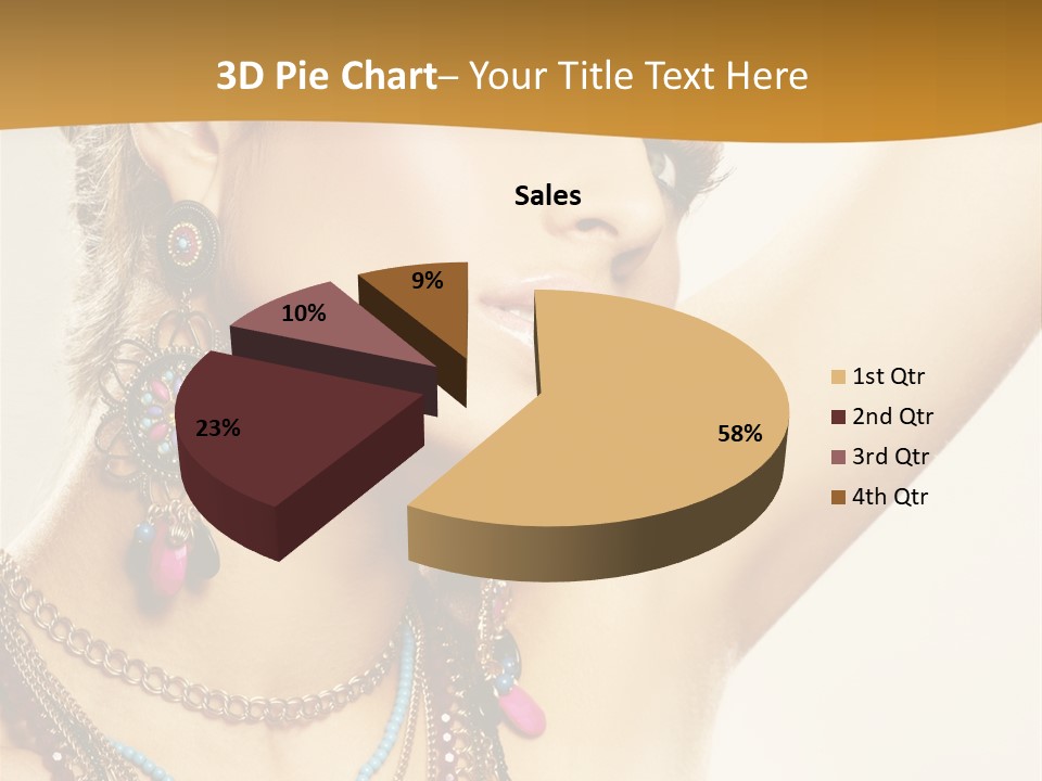 Woman With Jewelry PowerPoint Template