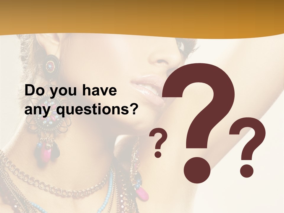 Woman With Jewelry PowerPoint Template