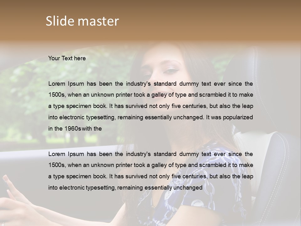 Hands Elegant Model PowerPoint Template