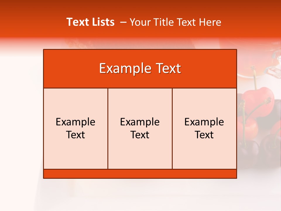 Fruit Refreshment Strip PowerPoint Template