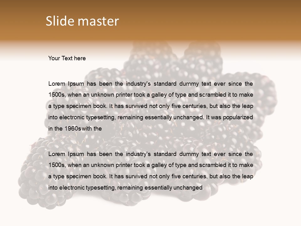 Closeup Dessert Isolated PowerPoint Template