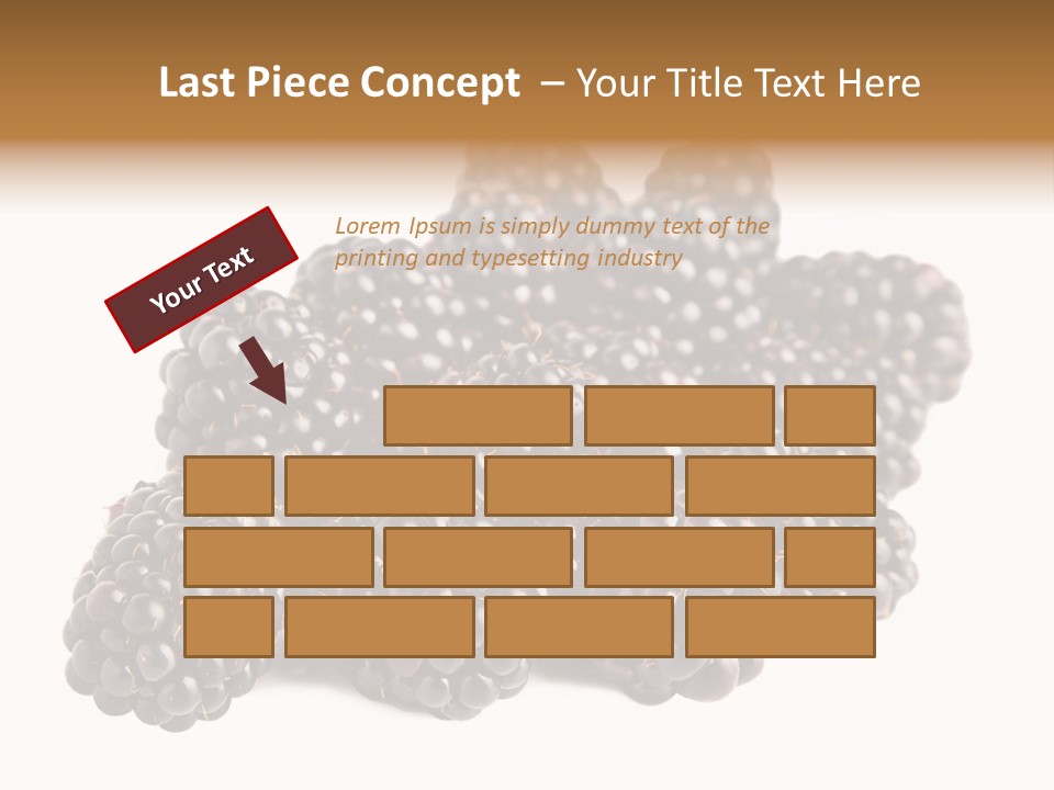 Closeup Dessert Isolated PowerPoint Template