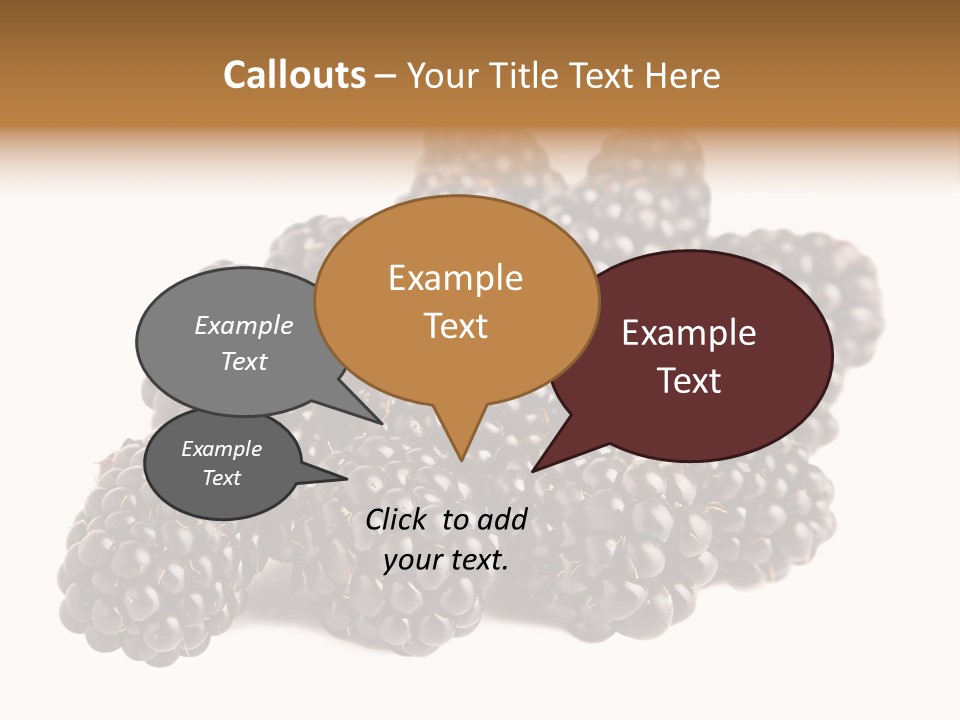 Closeup Dessert Isolated PowerPoint Template