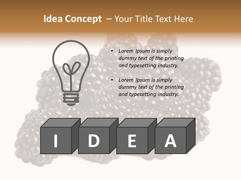 Closeup Dessert Isolated PowerPoint Template