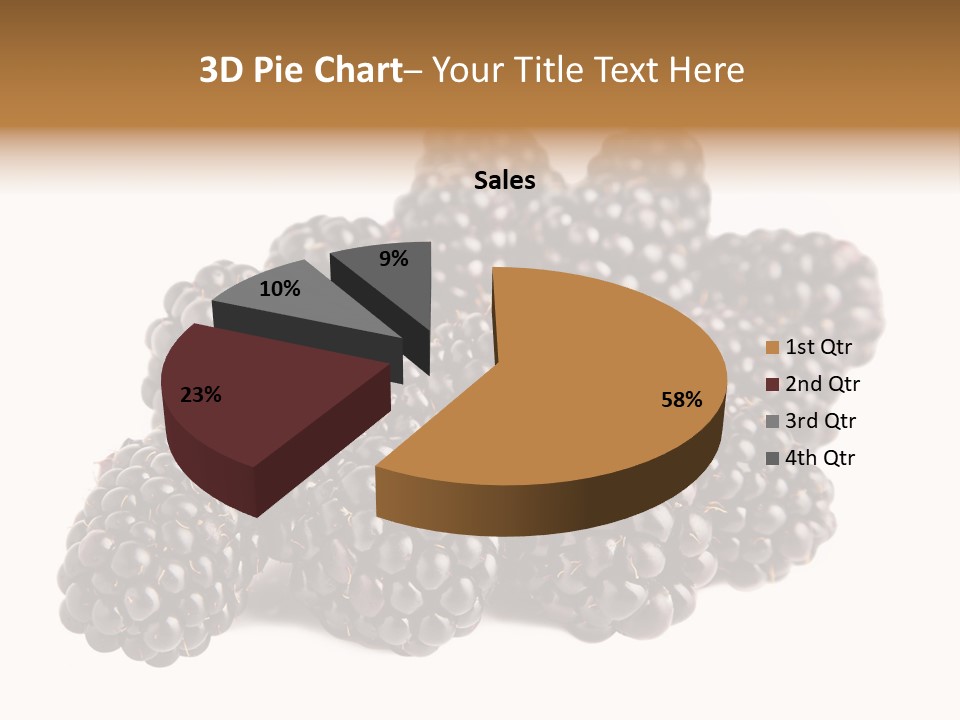 Closeup Dessert Isolated PowerPoint Template