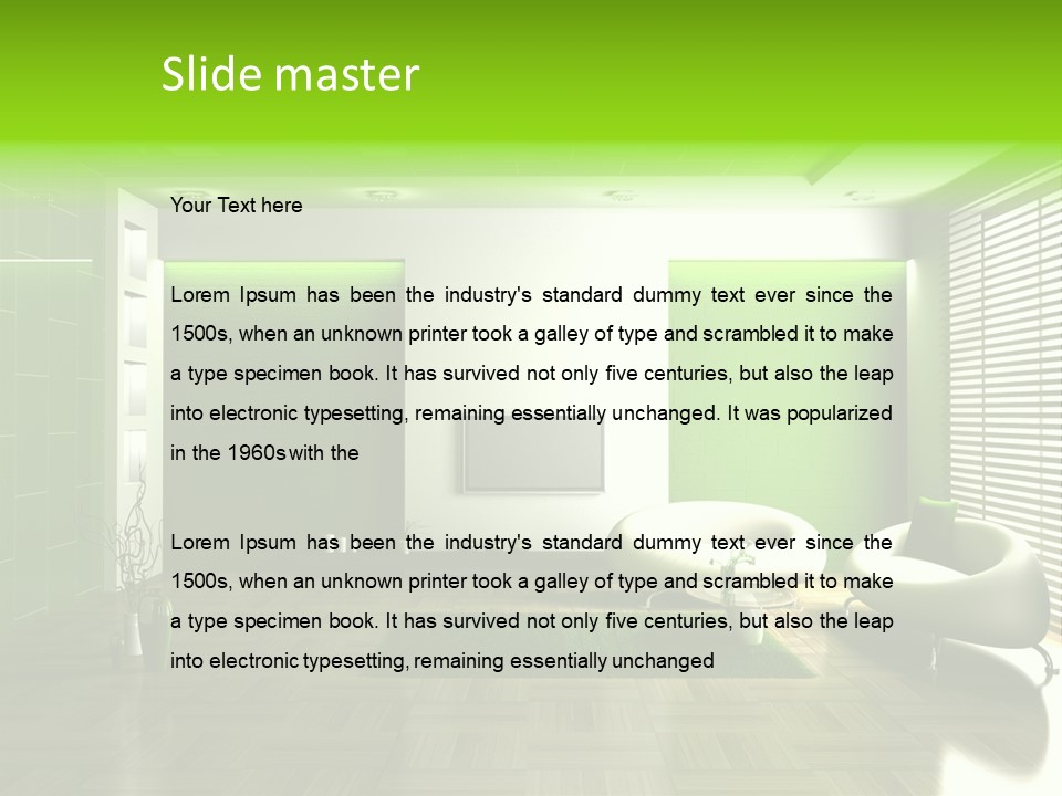 Interior For Living Room PowerPoint Template