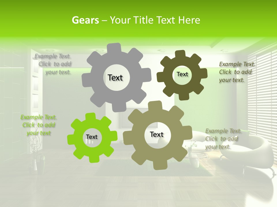 Interior For Living Room PowerPoint Template